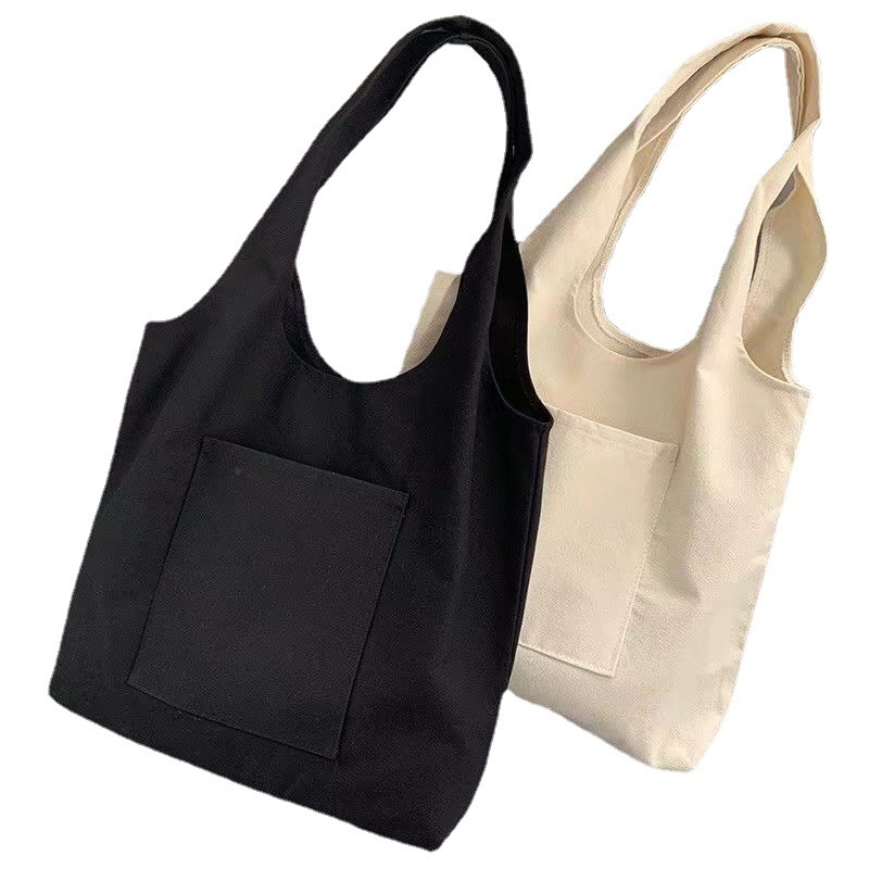 Canvas Tote Bag With Pockets