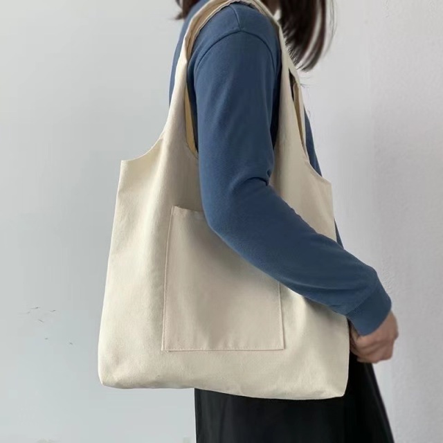 Canvas Tote Bag With Pockets