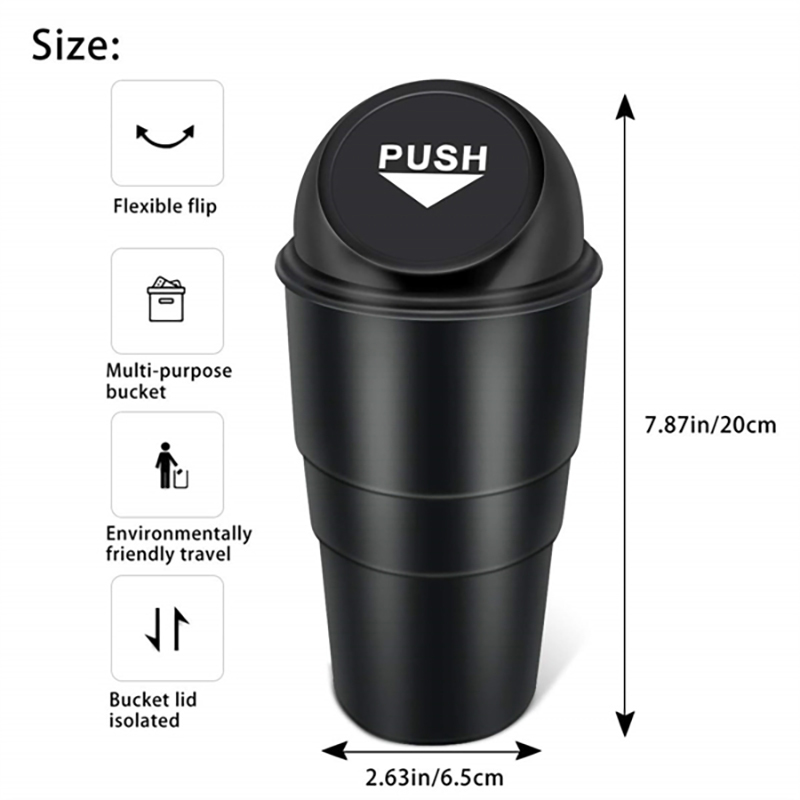 Car Garbage Can With Lid