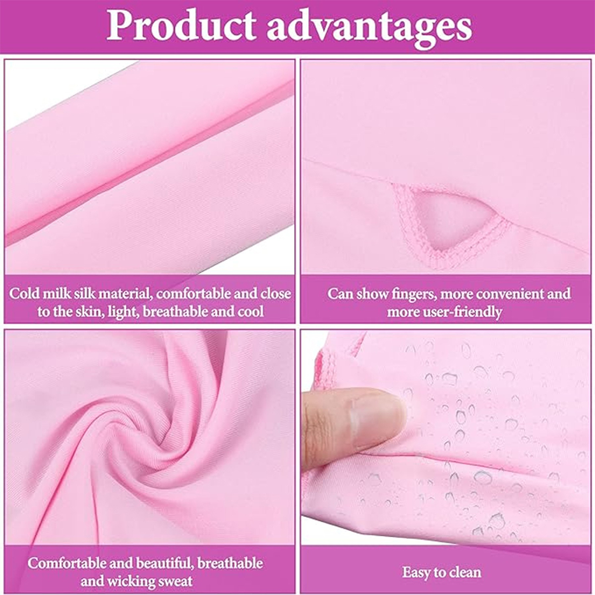 Cooling Shawl Arm Sleeves With Finger Hole