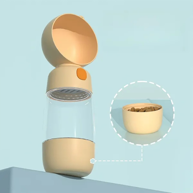 Dog Water Bottle With Food Container