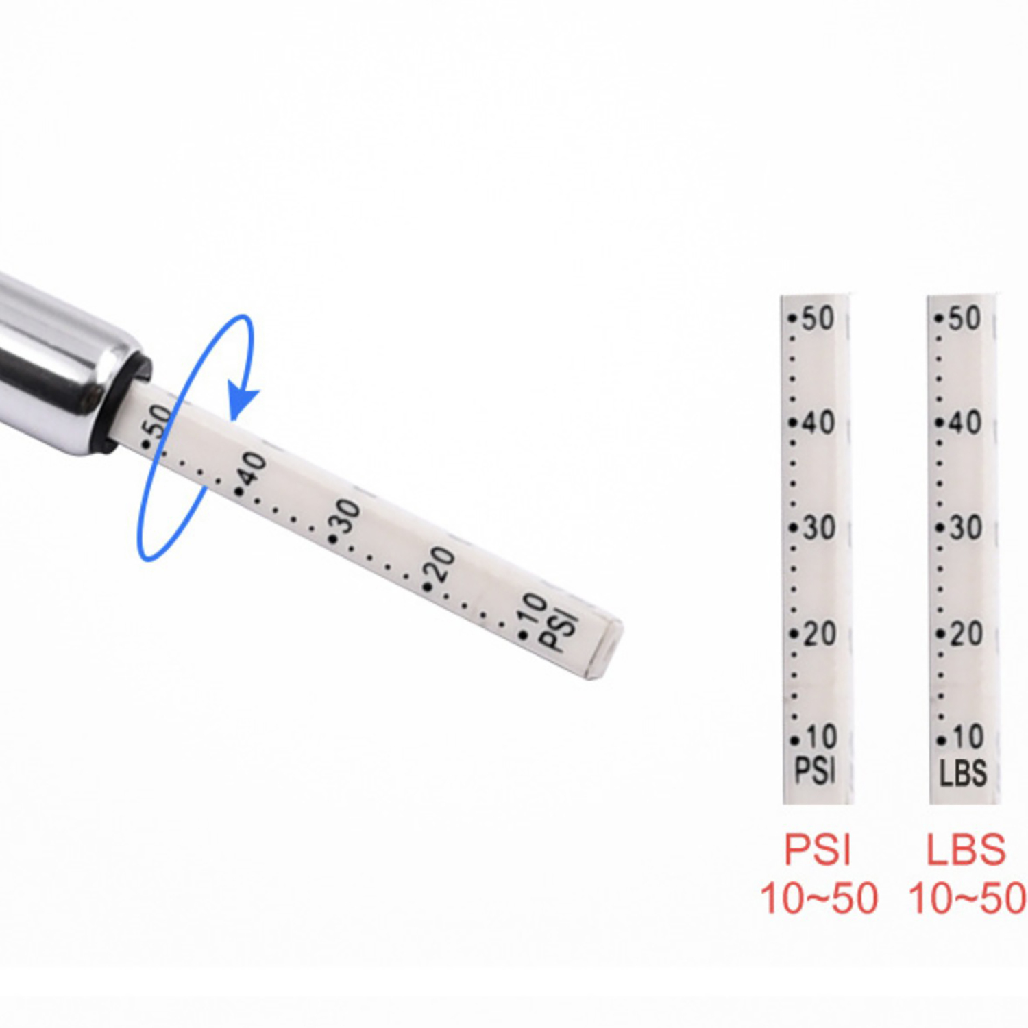 Mini Tire Gauge Key Chain