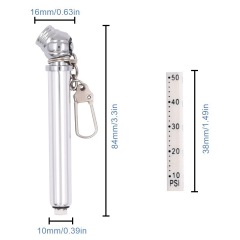 Mini Tire Gauge Key Chain
