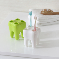 Multifunction Tooth Shaped Toothbrush Holder Container