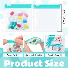 Reusable Zippered Pill Pouch