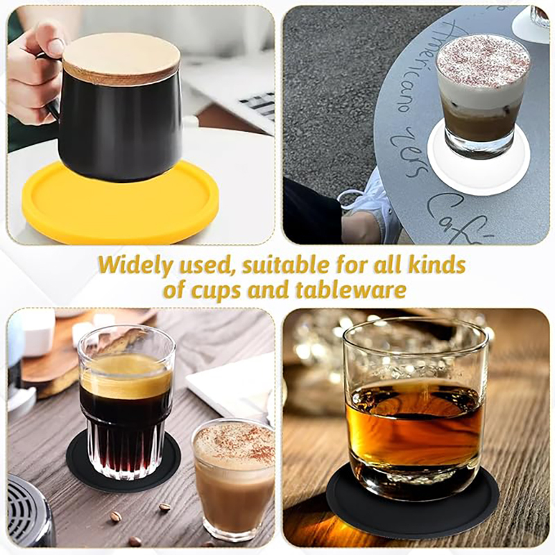 Round Silicone Coasters For Tabletop Protection