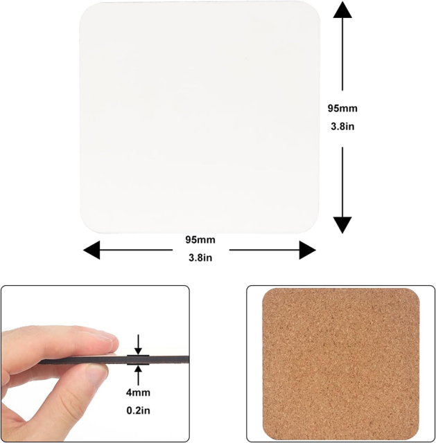 Square MDF Sublimation Coasters