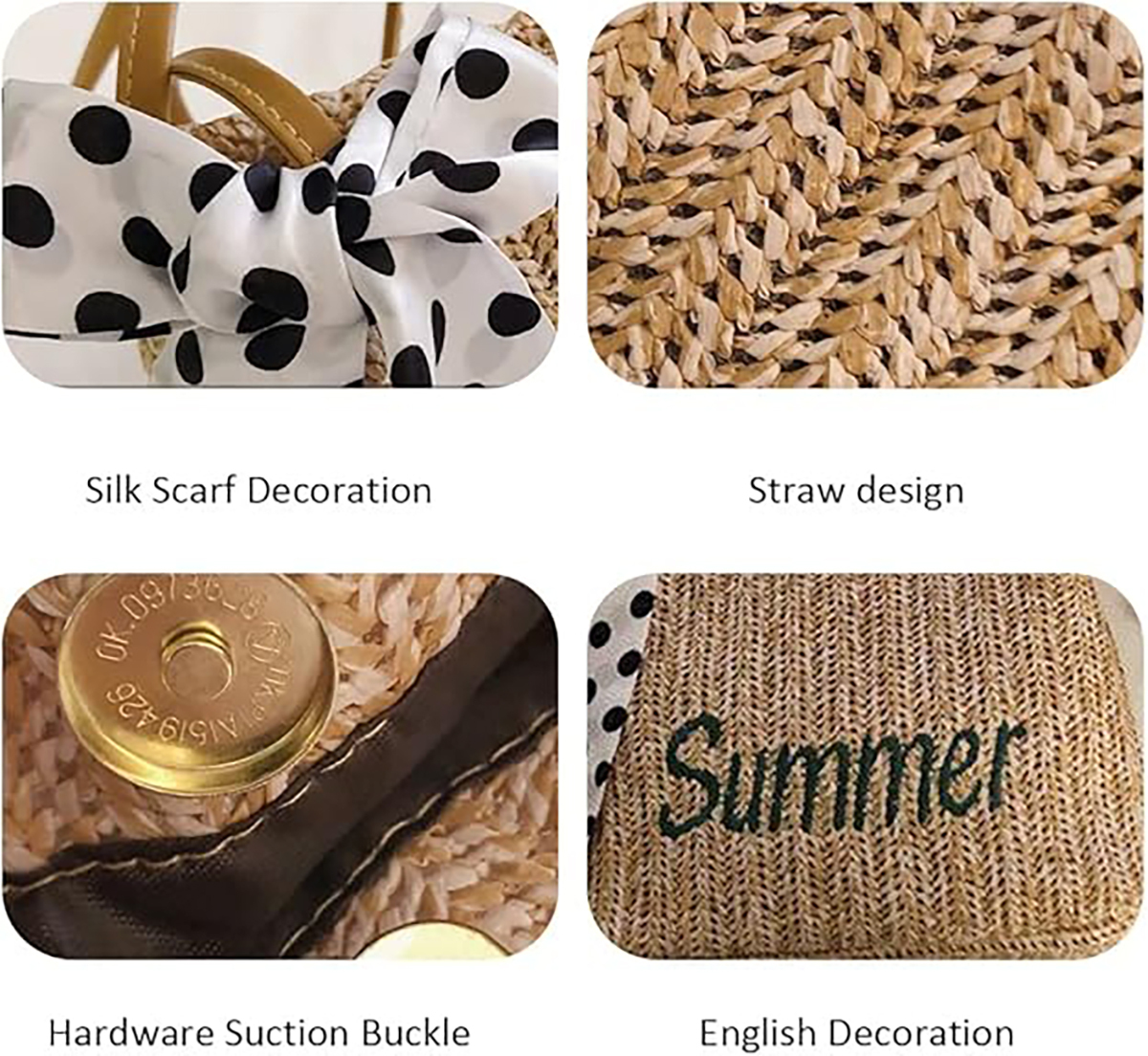 Summer Straw Tote Bags