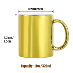 11oz Electroplate Ceramic Mugs