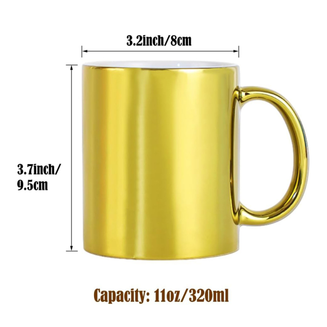 11oz Electroplate Ceramic Mugs