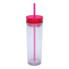 16Oz Double Wall Clear Plastic Tumblers