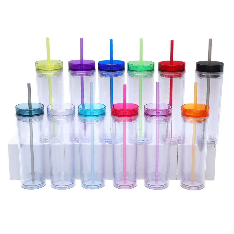 16Oz Double Wall Clear Plastic Tumblers