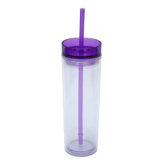 16Oz Double Wall Clear Plastic Tumblers