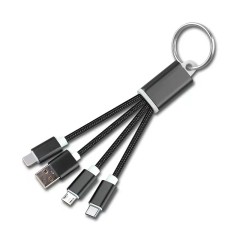 3 In 1 Charging Cable With Key Ring