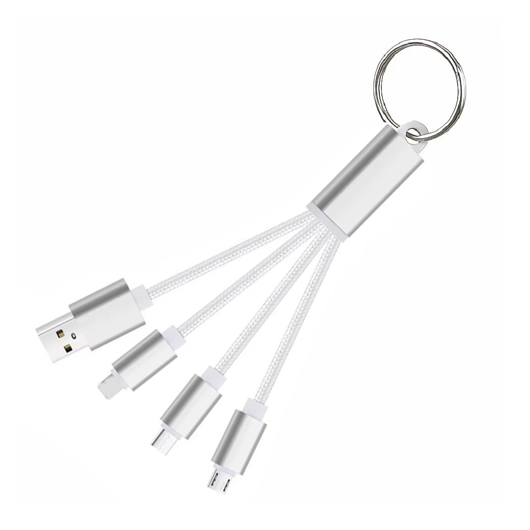 3 In 1 Charging Cable With Key Ring