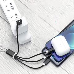 3 In 1 Charging Cable With Key Ring