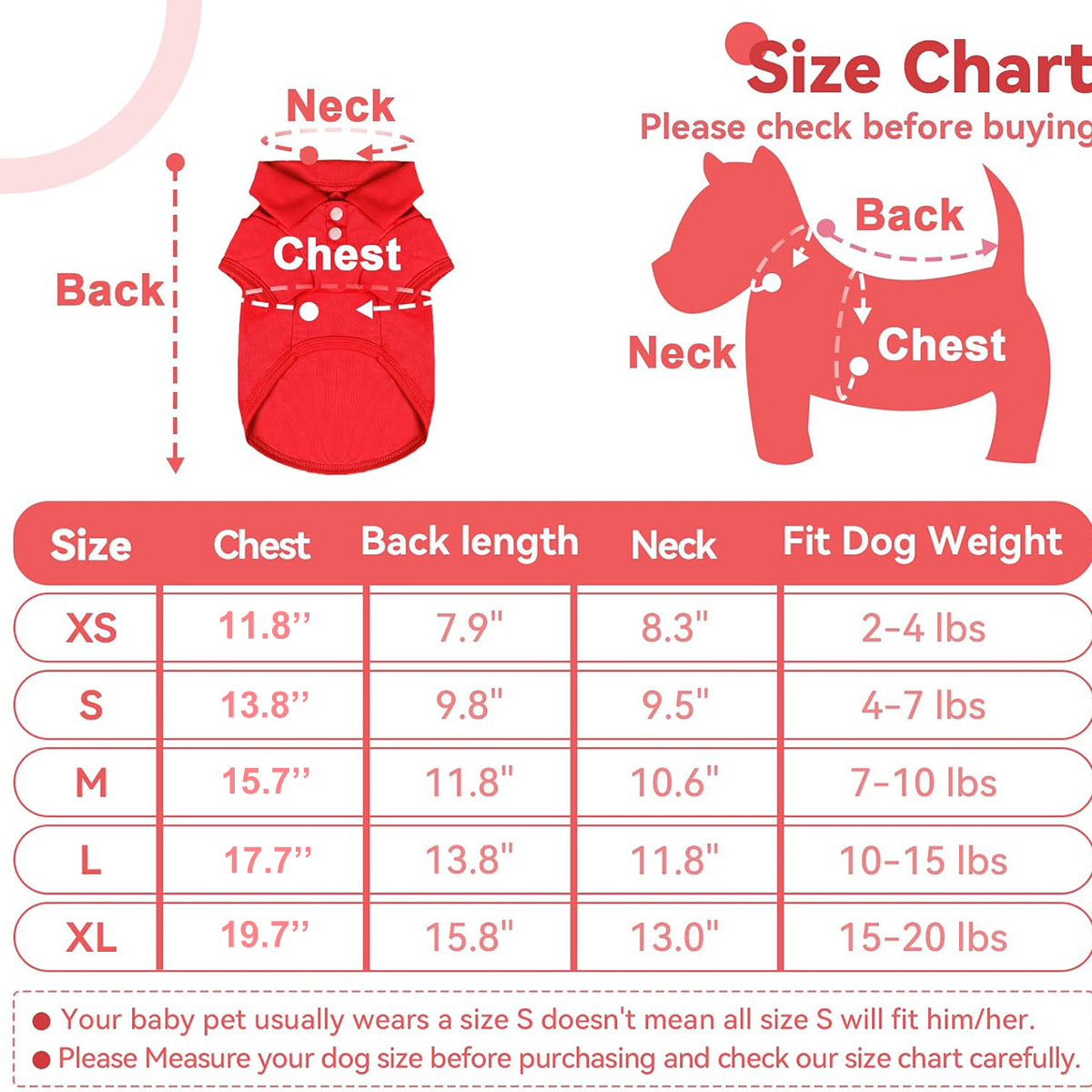 Collared Polo T-Shirts for Pet