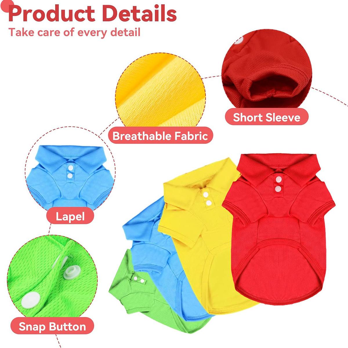 Collared Polo T-Shirts for Pet