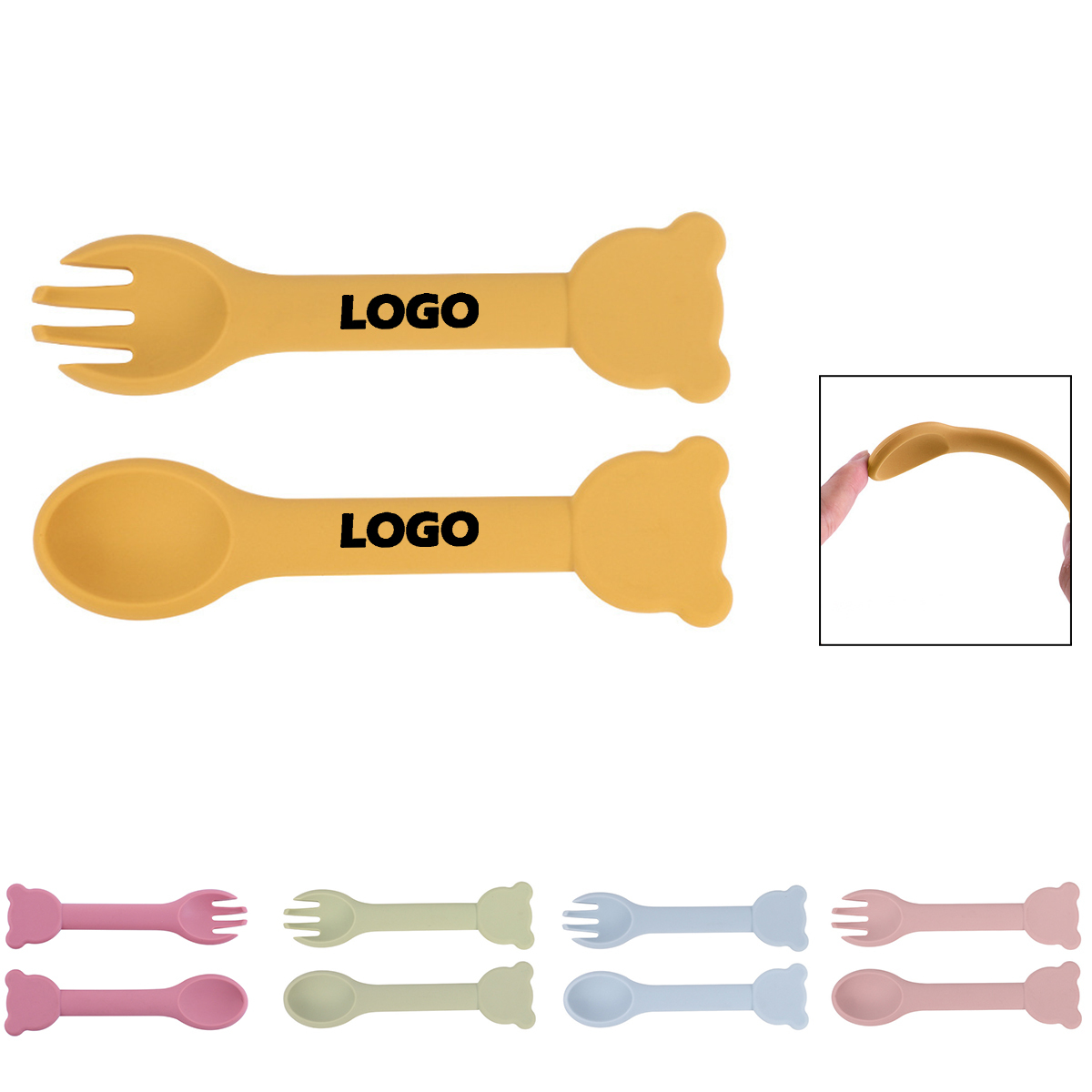 Foldable Stainless Steel Spoon With Keychain