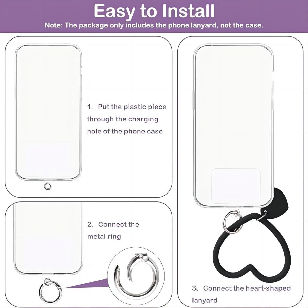 Heart-shaped Phone Strap