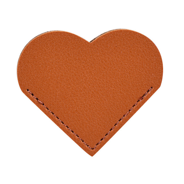 Leather Bookmarks With Heart Shape