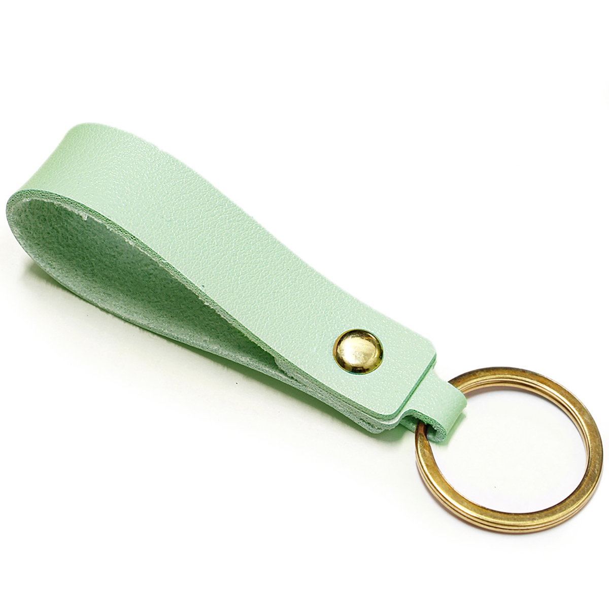 Leather Circle Keyring