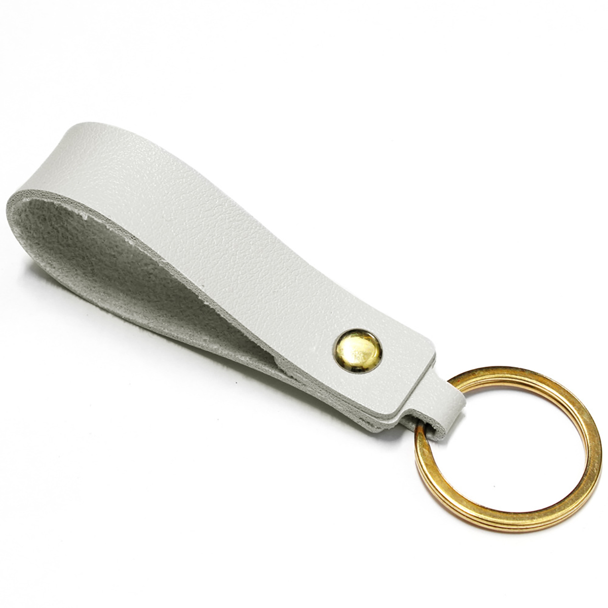 Leather Circle Keyring