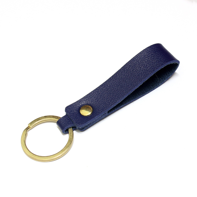 Leather Circle Keyring