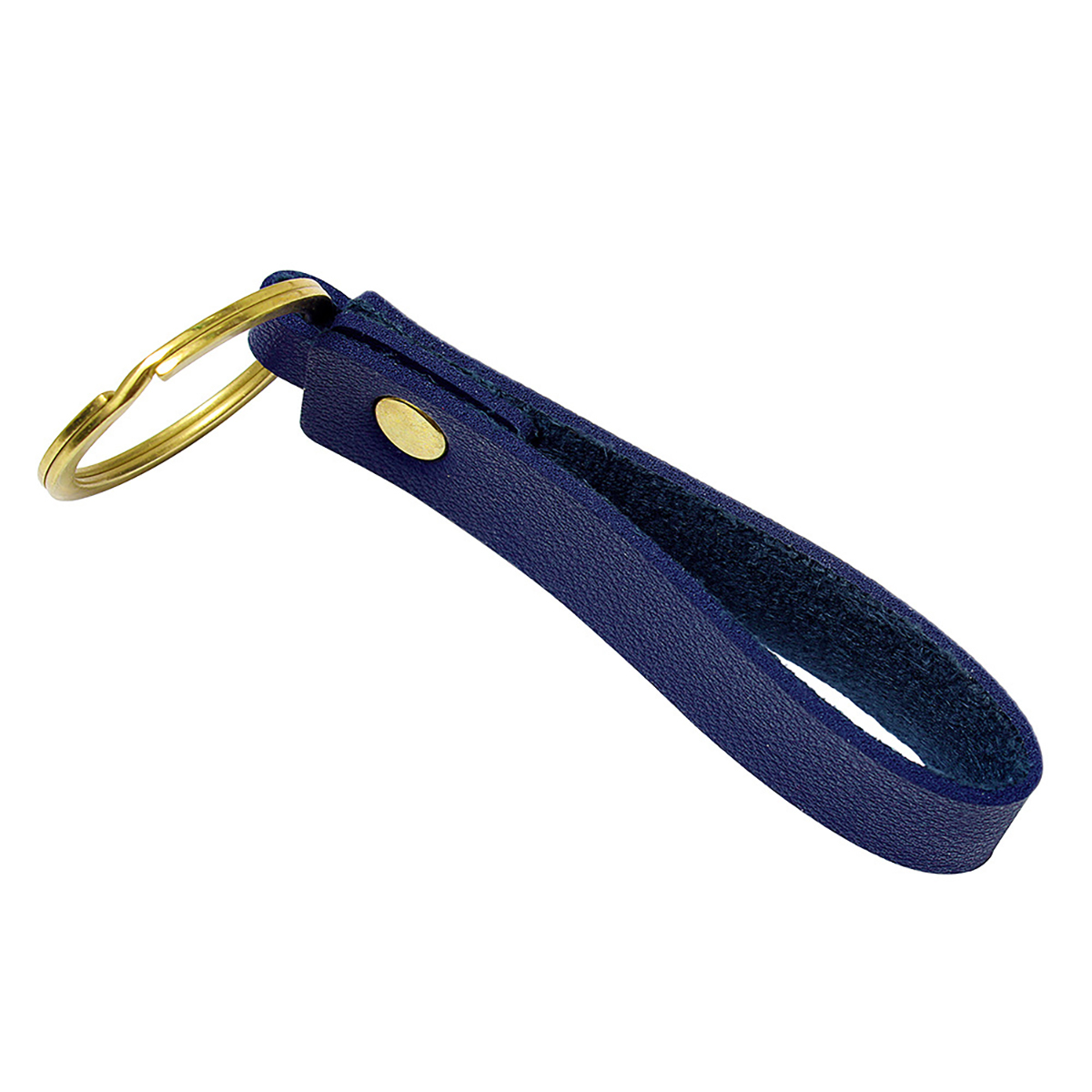 Leather Circle Keyring