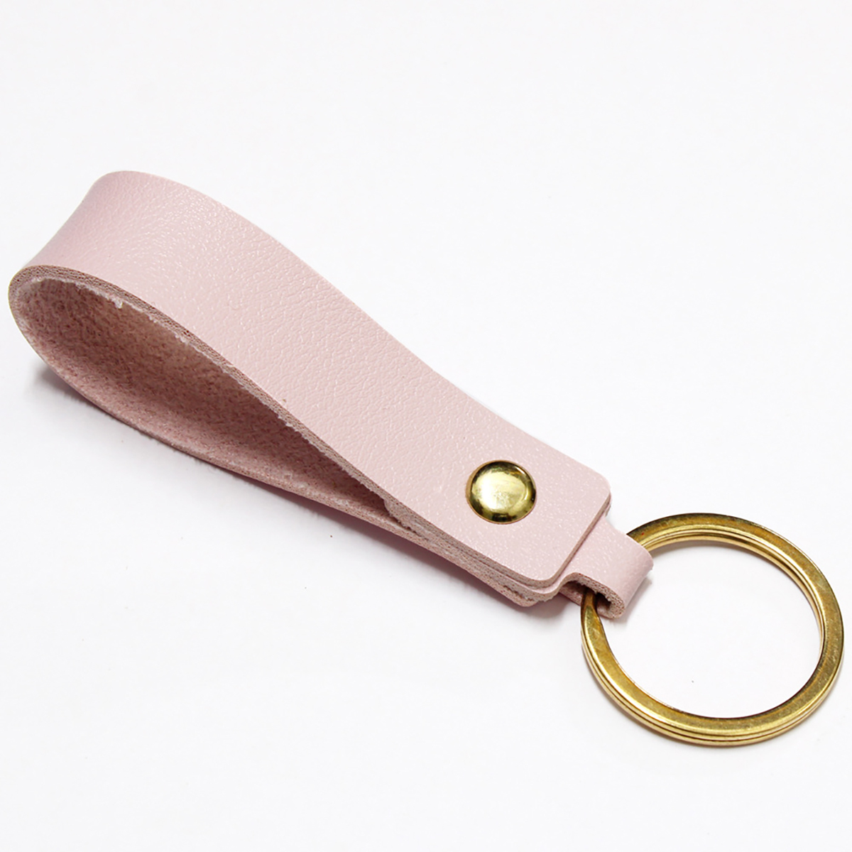 Leather Circle Keyring