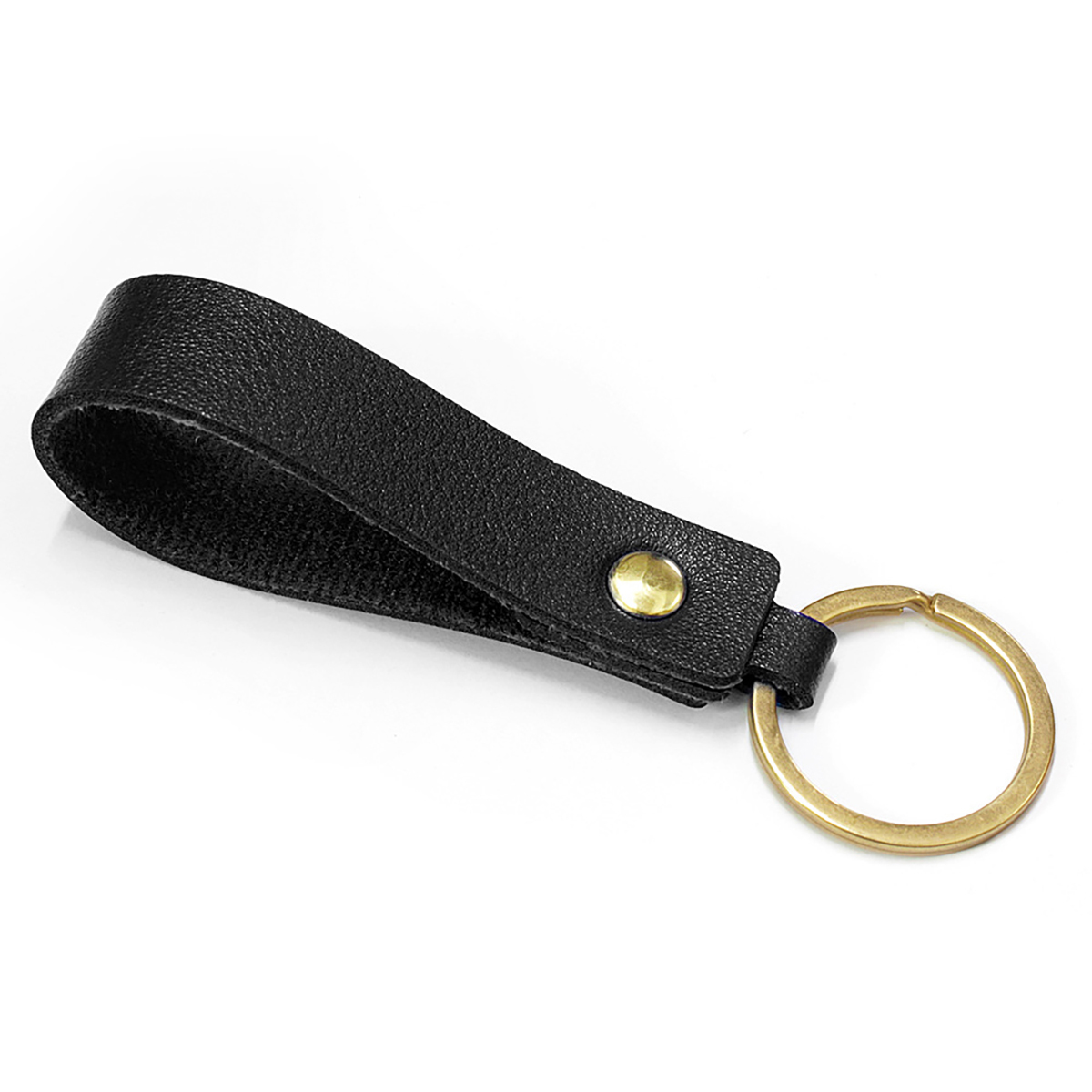 Leather Circle Keyring