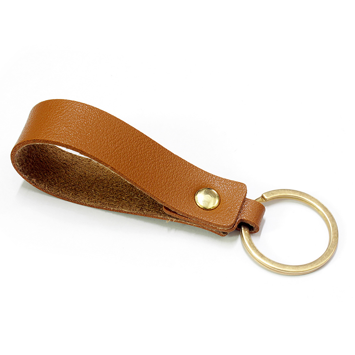 Leather Circle Keyring