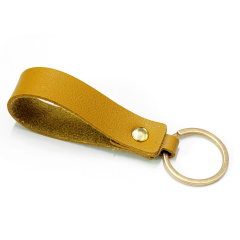 Leather Circle Keyring