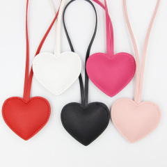 Leather Heart Keychain