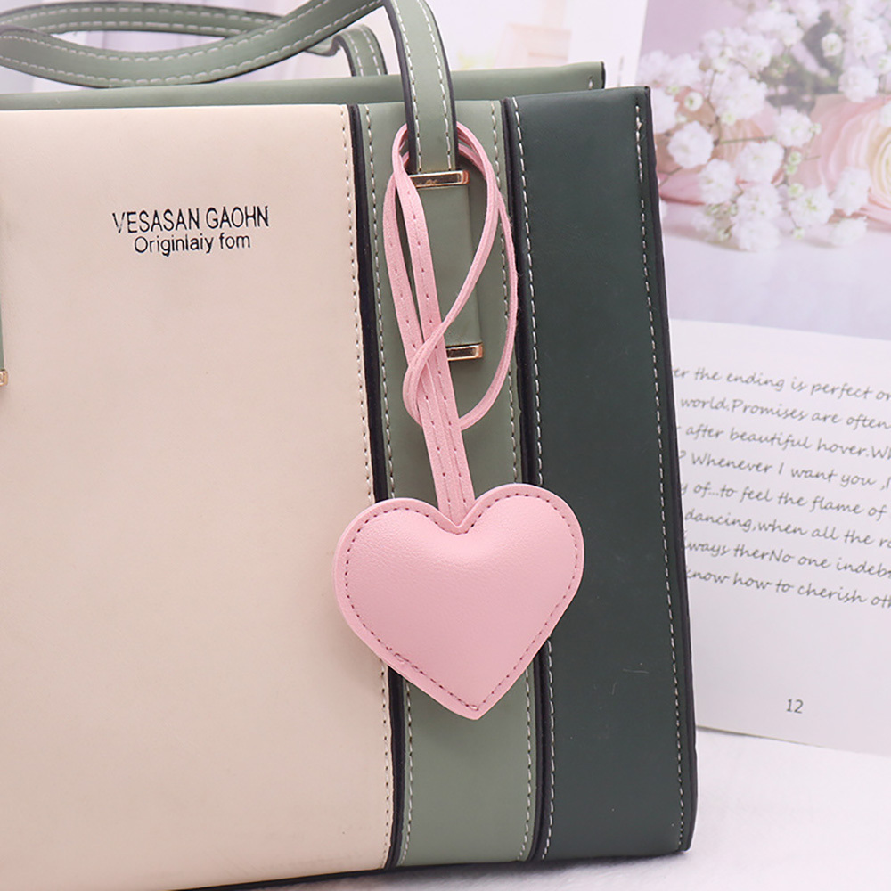 Leather Heart Keychain