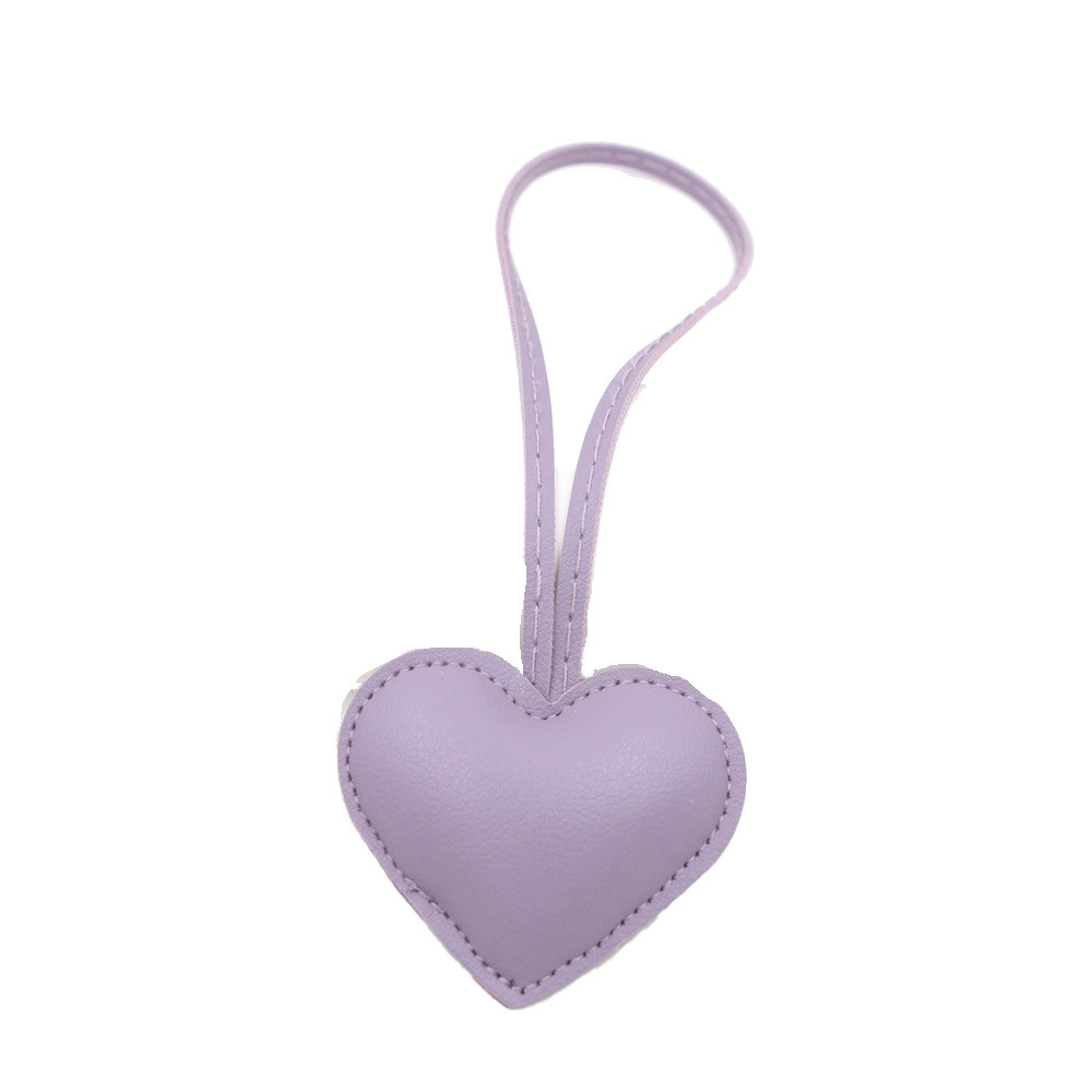 Leather Heart Keychain