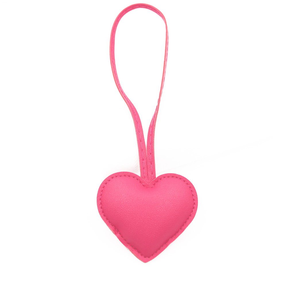 Leather Heart Keychain