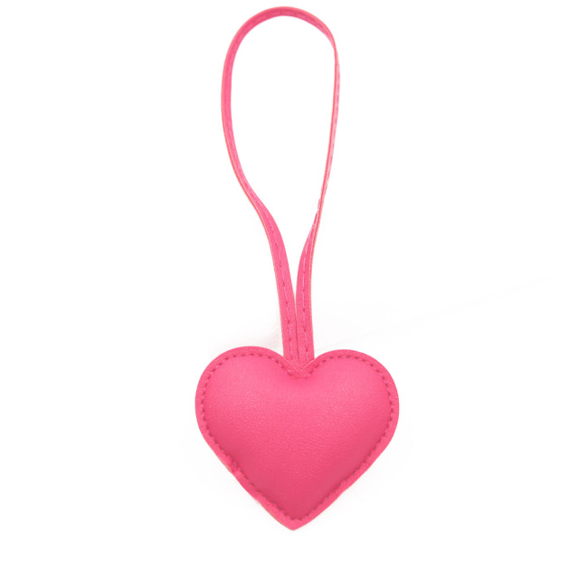 Leather Heart Keychain