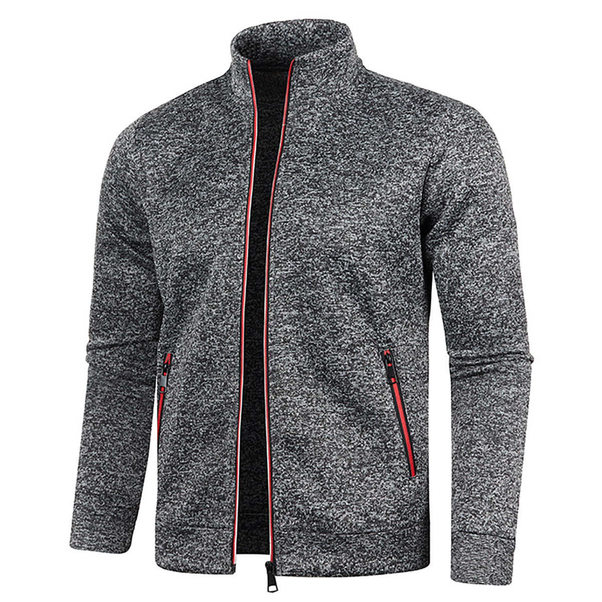Men's Full Zip Jacket With Zipper Pockets