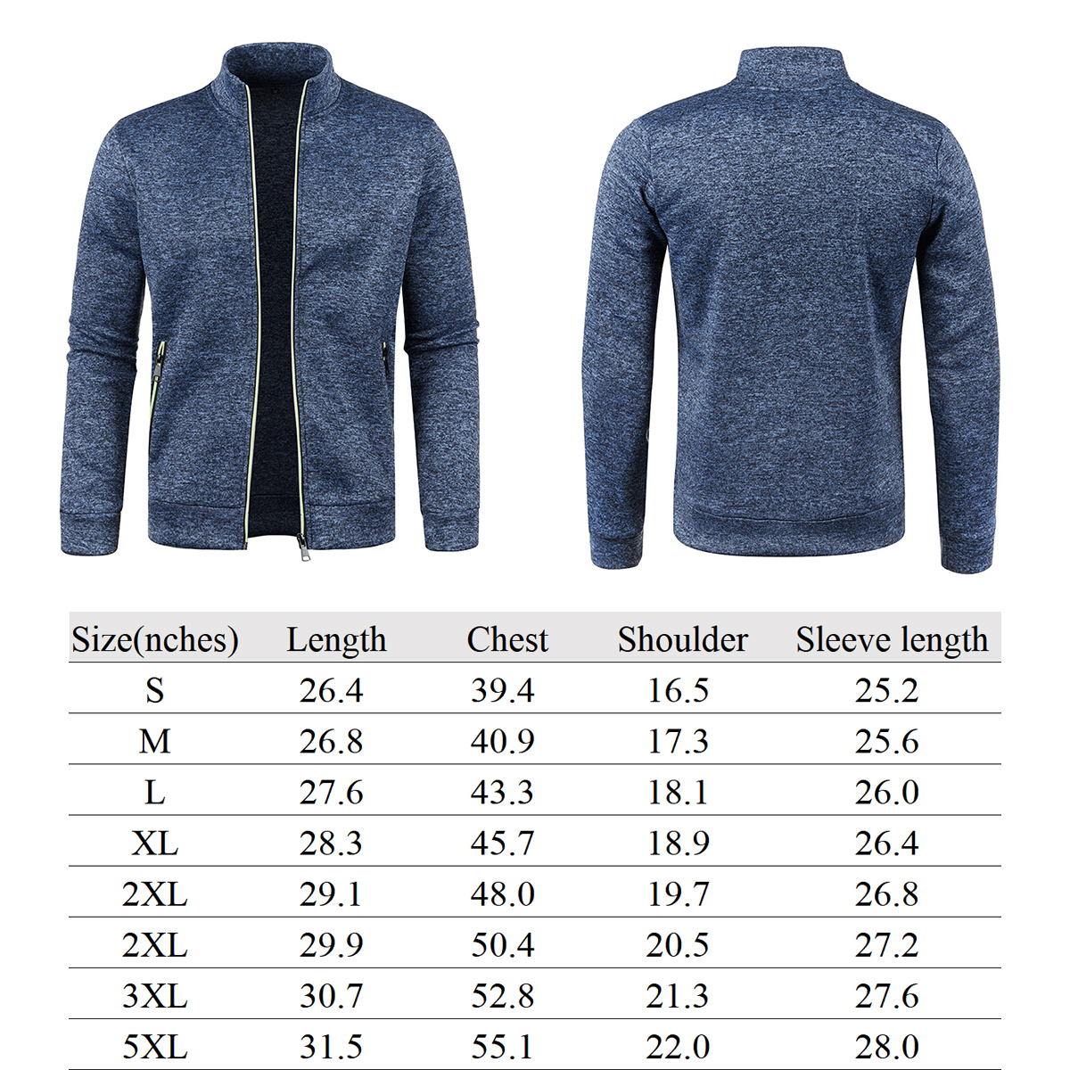 Men's Full Zip Jacket With Zipper Pockets