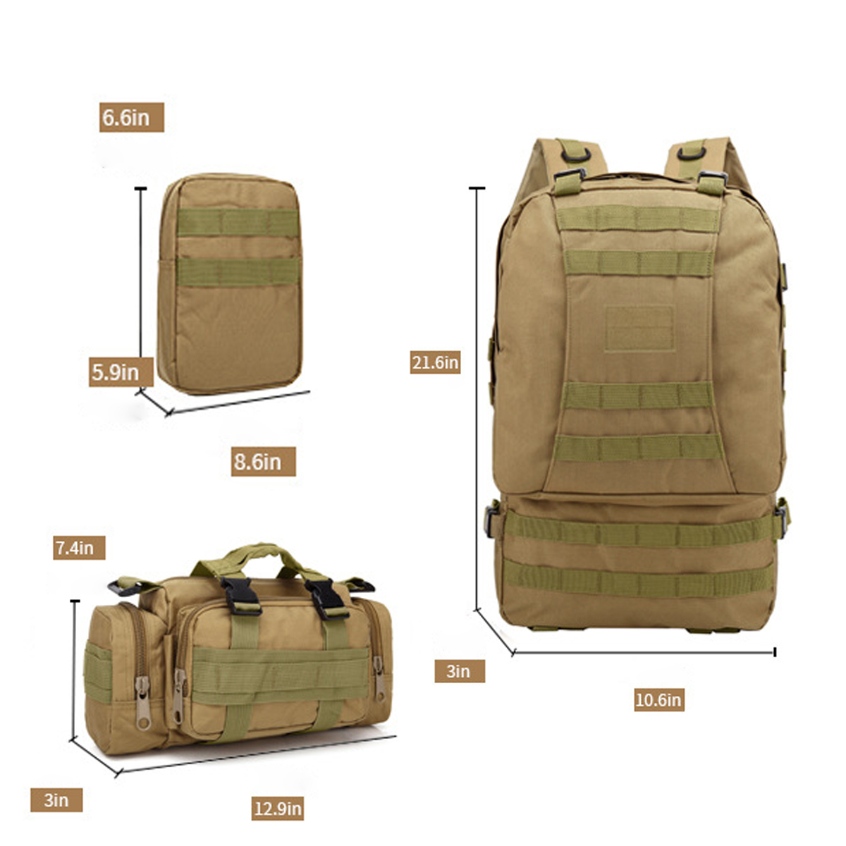 Multifunctional Travel Tactics Backpack