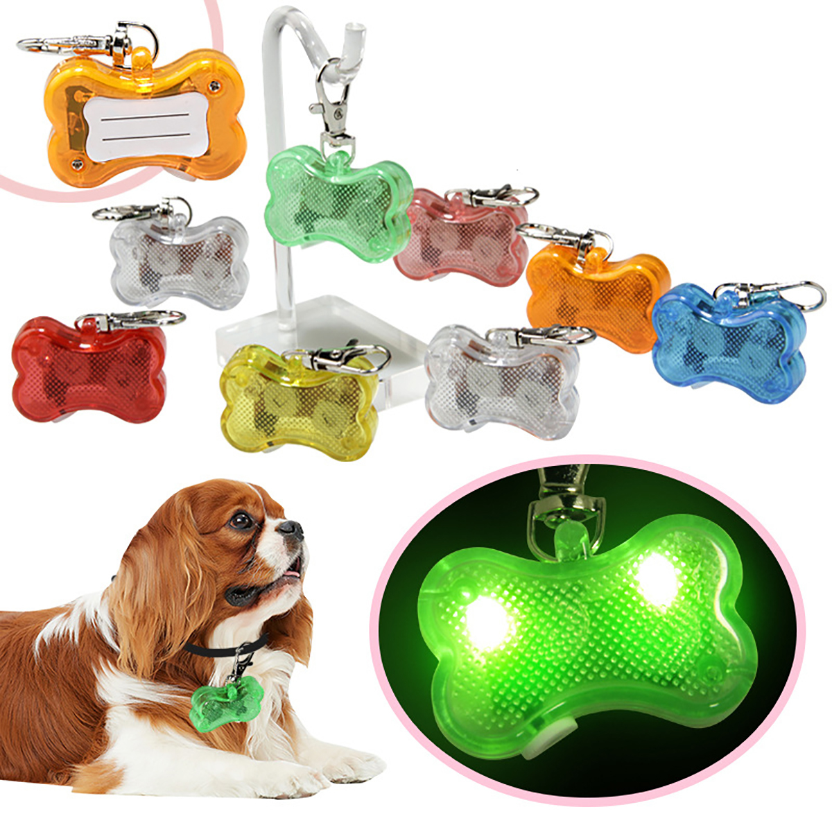 LED Dog Bone Pet Safety Light