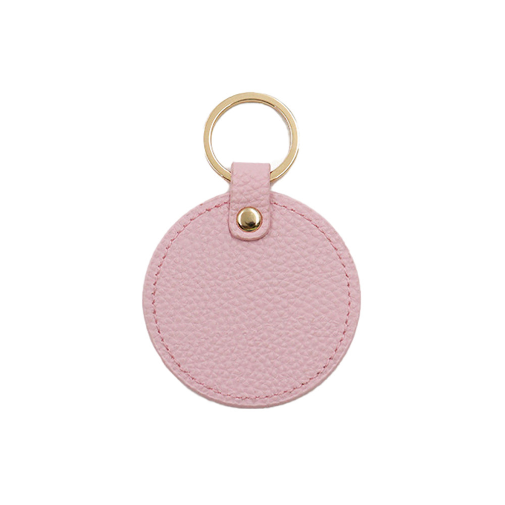 PU Leather Round Keychain