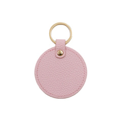 PU Leather Round Keychain