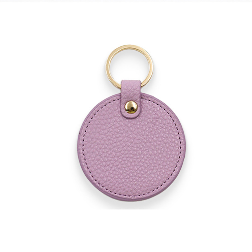 PU Leather Round Keychain