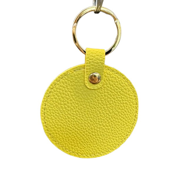 PU Leather Round Keychain