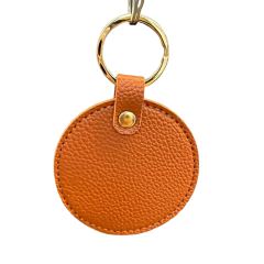 PU Leather Round Keychain