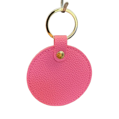 PU Leather Round Keychain
