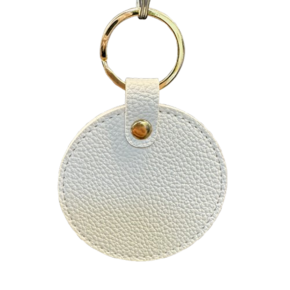 PU Leather Round Keychain