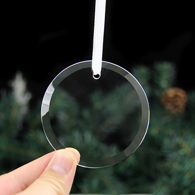 Round Crystal Glass Ornament